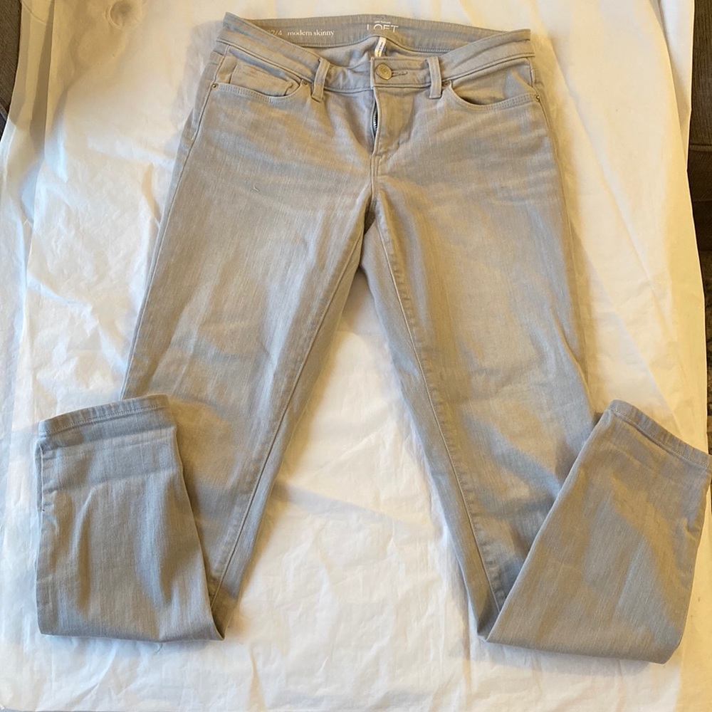 Ann Taylor Loft Womens Gray Skinny Pants Size 27/4